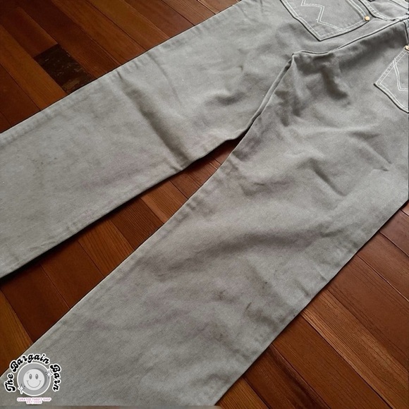 Wrangler 13MWZ Gray Work Jeans 33x36 Cowboy Cut Original Fit Vintage Mexico - Picture 4 of 7